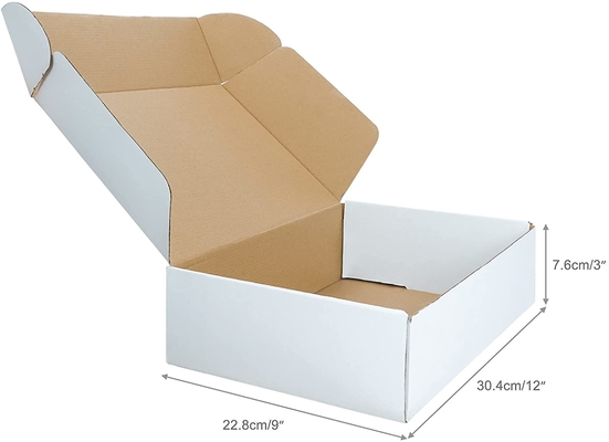 Corrugated Mailers White Cardboard Shipping Box Matte Lamination